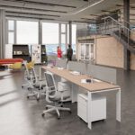 U2 Series Cluster of 3 Side By Side Workstation