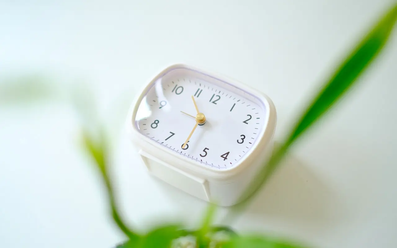 a clock showing time