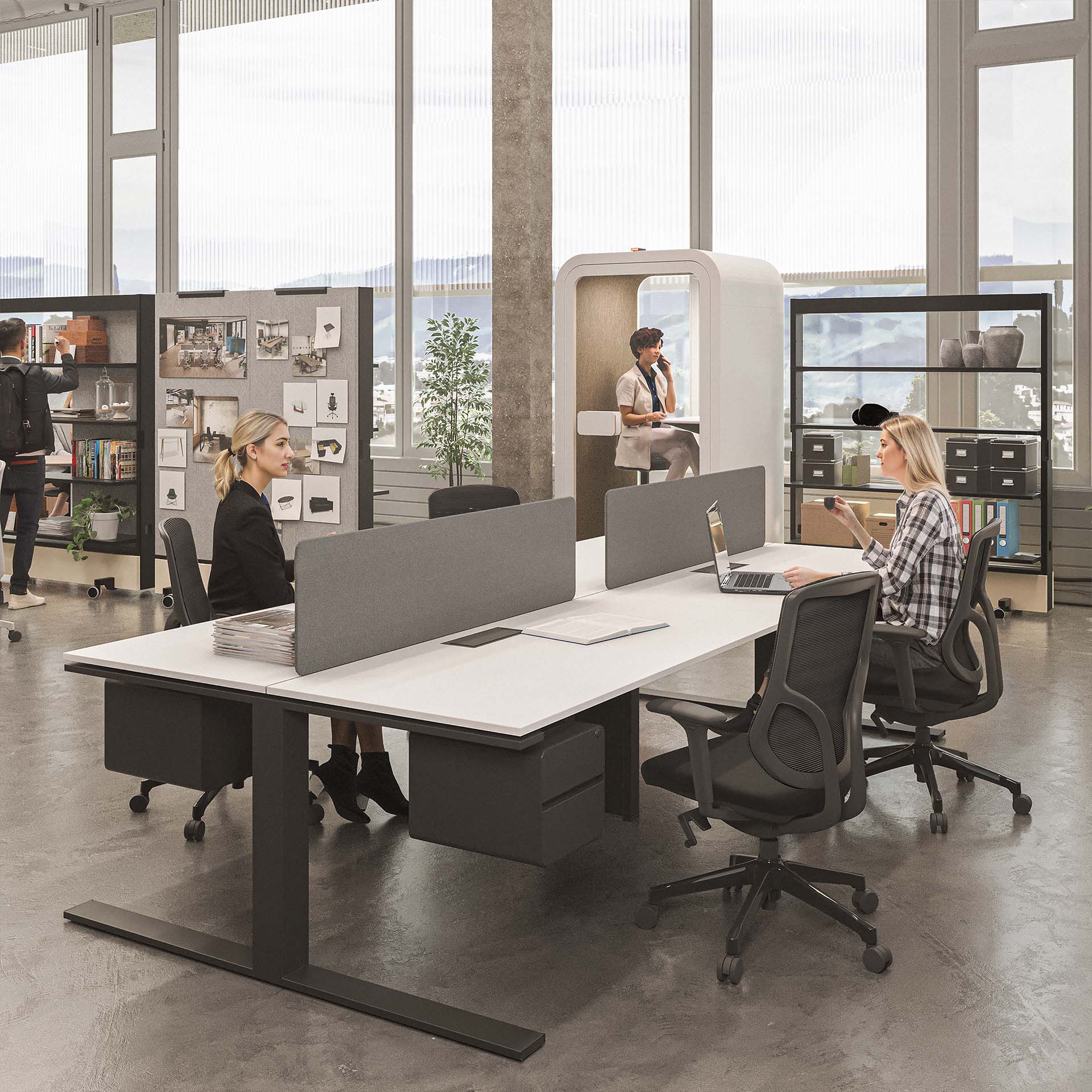 Mi5 Workstations 4 face to face urban411 office furniture dubai and abu dhabi