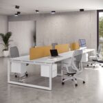 Eco Series Cluster of 6 Face to Face Workstation