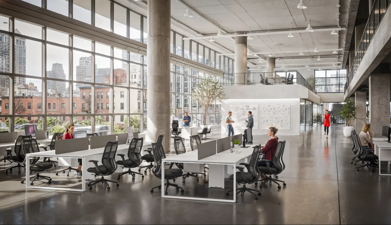 Open Space office with modern office workstations