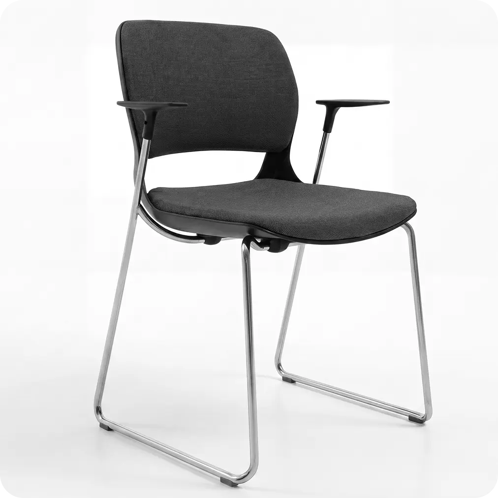 Forum Black Guest Cantilever Chair Forum Black Guest Cantilever Chair - Image 1
