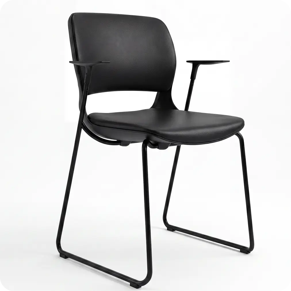 Forum Full Black Cantilever Visitor Chair Forum Full Black Cantilever Visitor Chair - Image 1