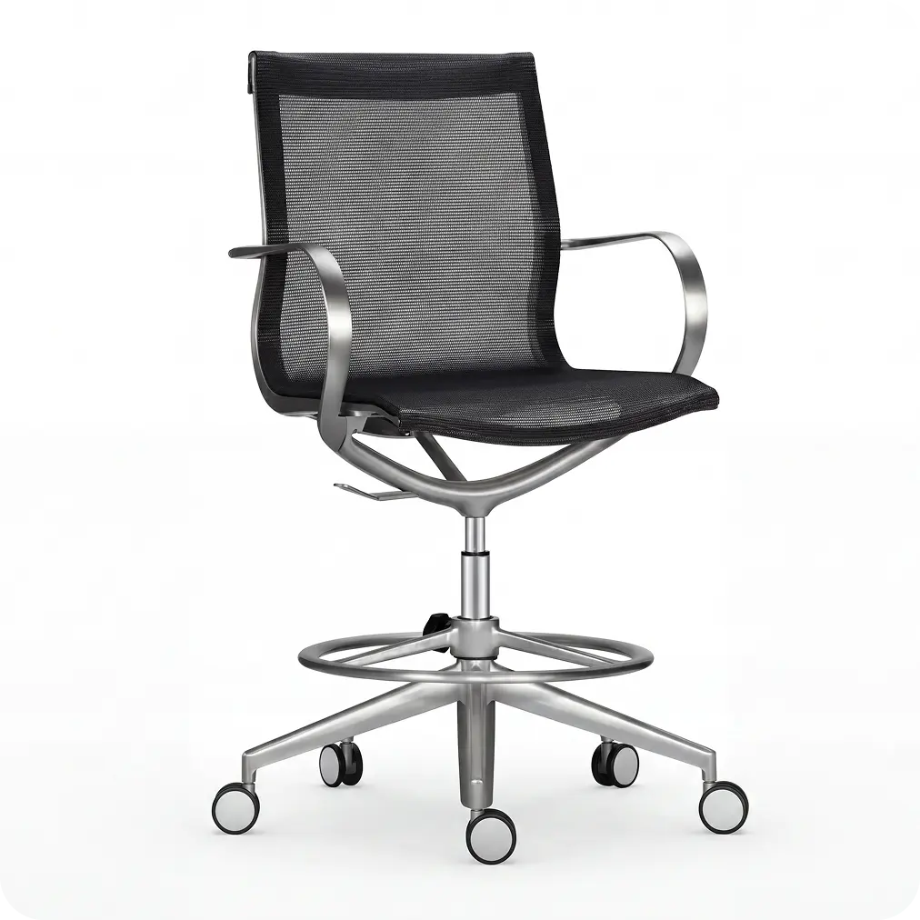 Merc Medium Bar Stool Chair Merc Medium Back Stool Chair - Image 1
